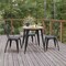 Flash Furniture 30 RD Dining Table Brown Poly Top/Black Frame JJ-T14623-80-BRBK-GG - alternate 8